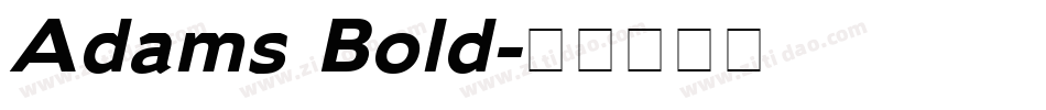 Adams Bold字体转换